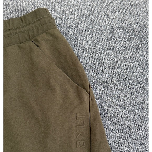 BYLT Olive Green Jogger Sweatpants Athletic Lounge Tapered Fit Mens Size Medium - Picture 2 of 15